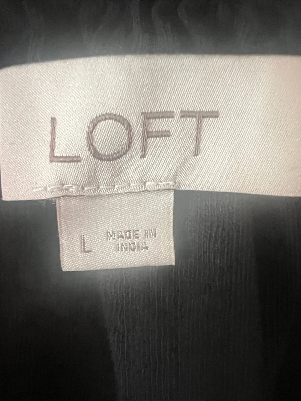 LOFT Black Puff-Sleeve Ruched V-Neck Blouse